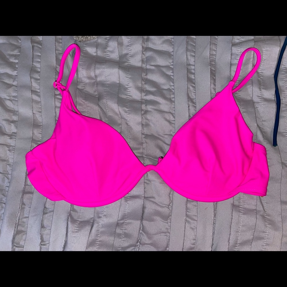 bright pink bikini top!!